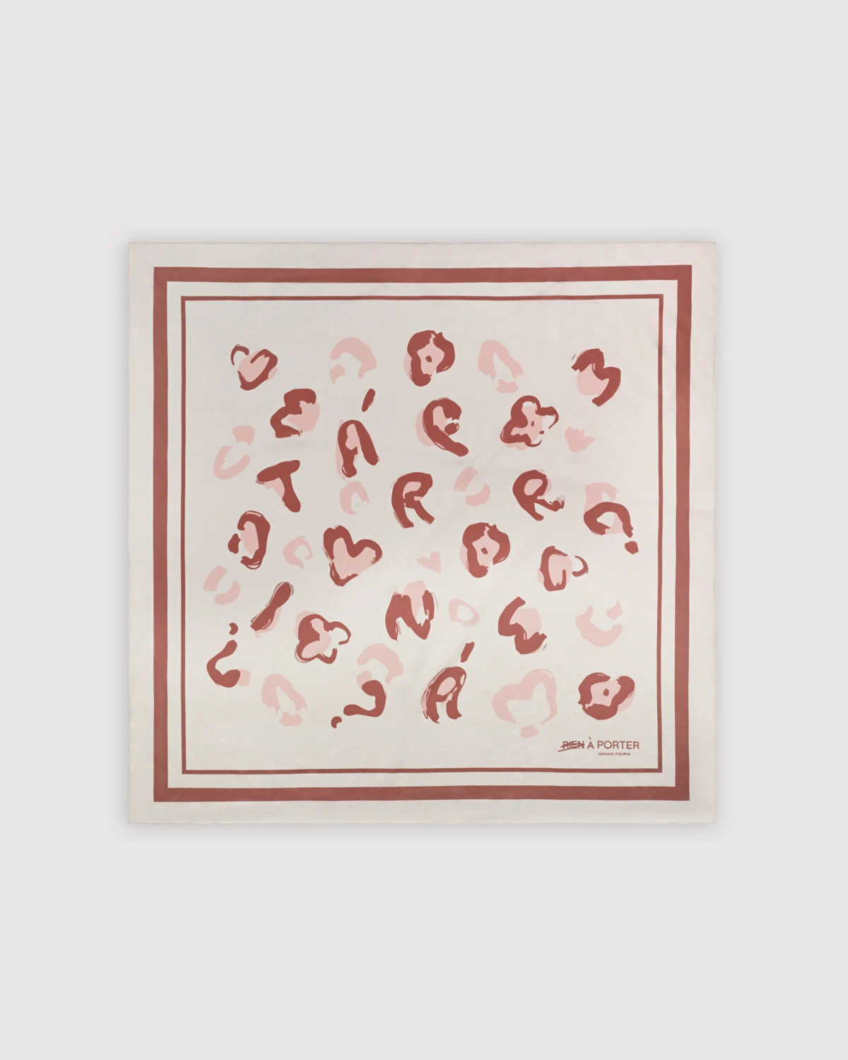 Letters silk scarf