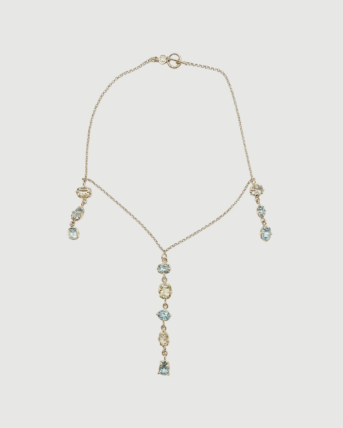 Topaz and amethyst necklace