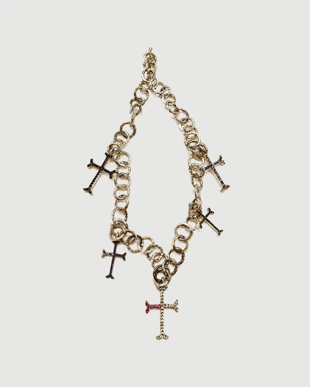 Sapphire cross necklace