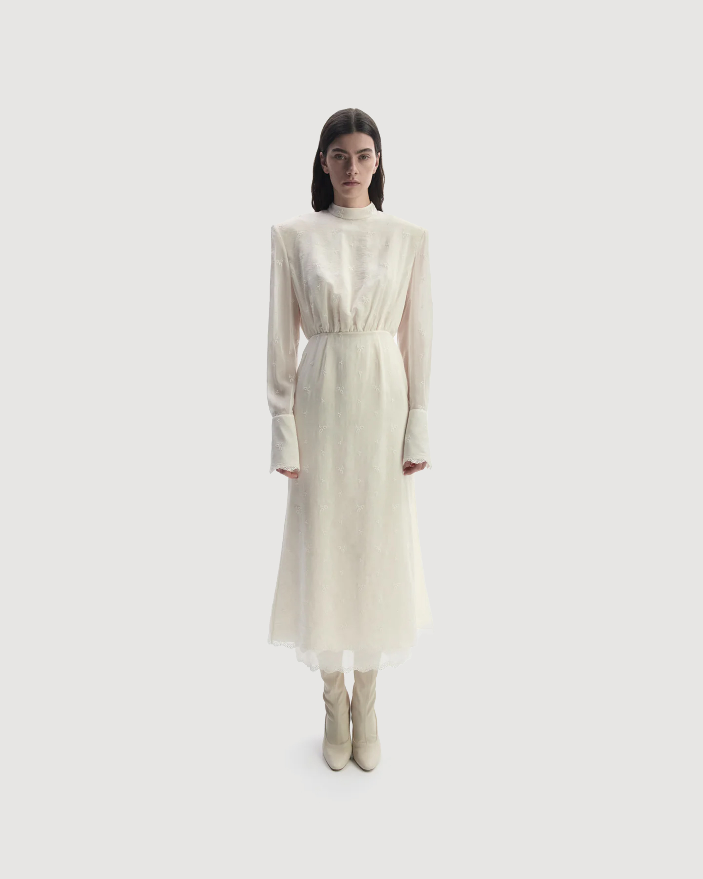 Silk-blend dress