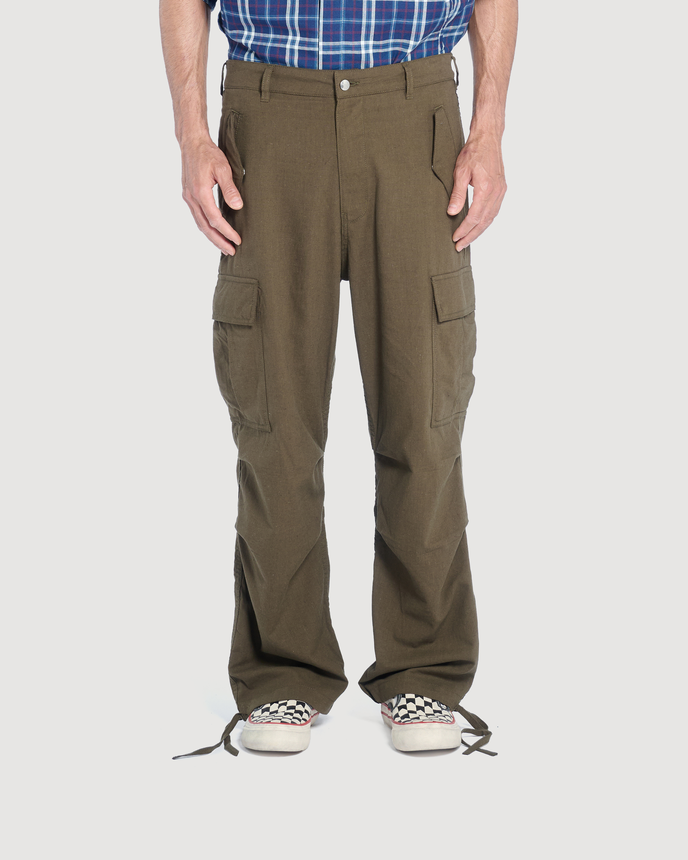 Linen parachute pants