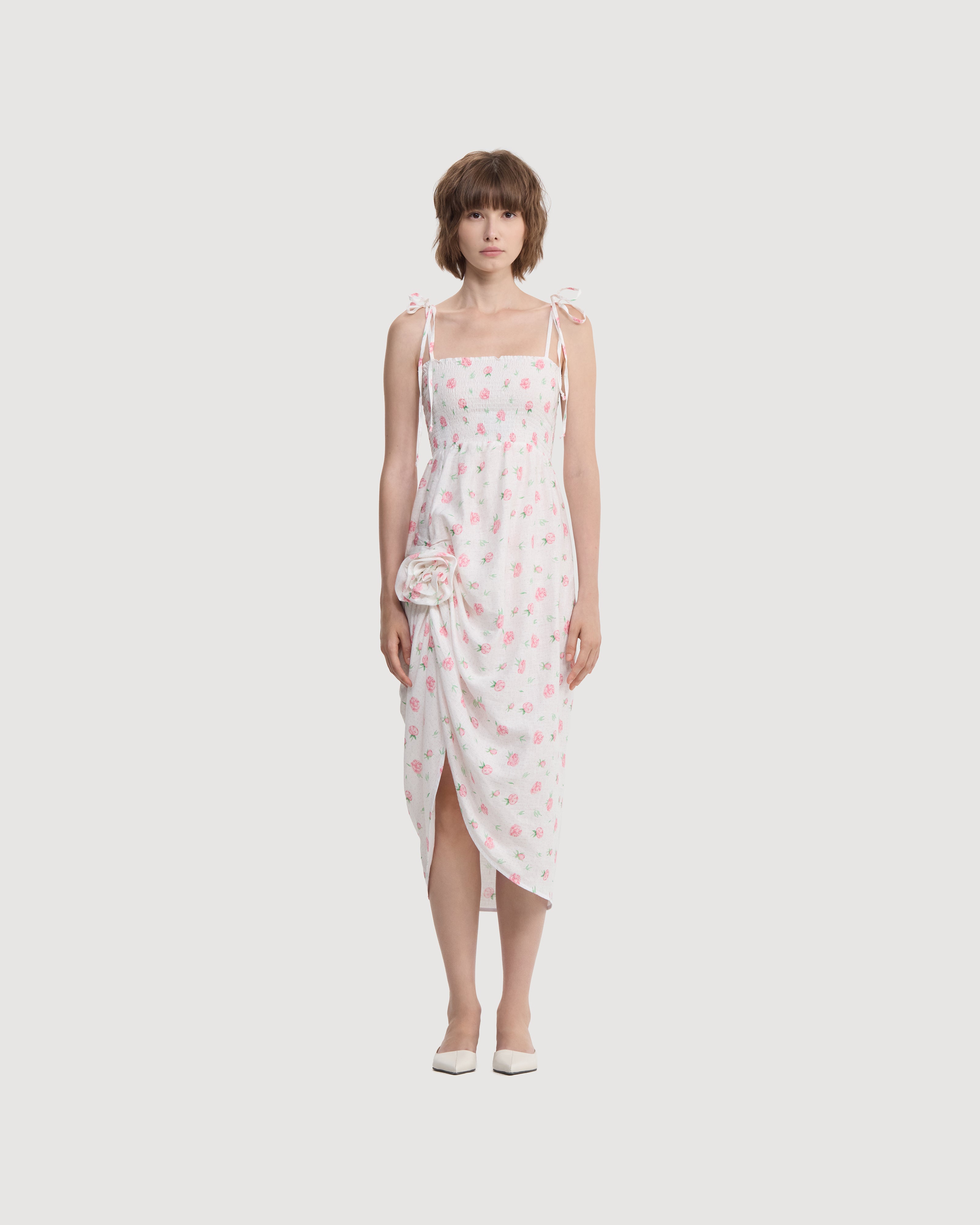 Atlanta linen strap dress